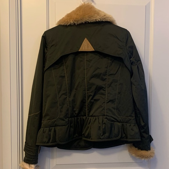 Regent Park Jacket Faux Fur Collar & Cuffs Size L - Picture 3 of 5